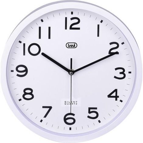 Trevi Orologio da Parete Analogico 30cm Movimento Silenzioso Sweep Bianco