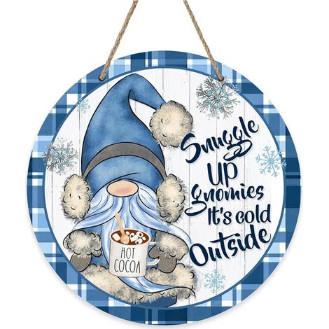 Signe de bienvenue en bois, décoration de porte en bois, décoration de la suspension en hiver, signe de bienvenue de Noël décoration de la porte de Noël en hiver (1/5)