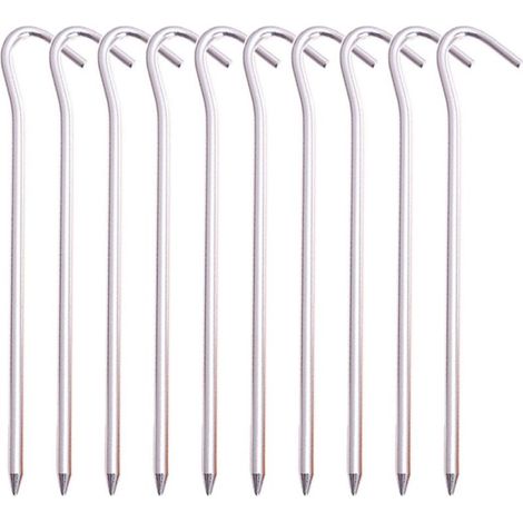 Piquets de tente, 10 pièces, piquets de tente en aluminium (1/5)