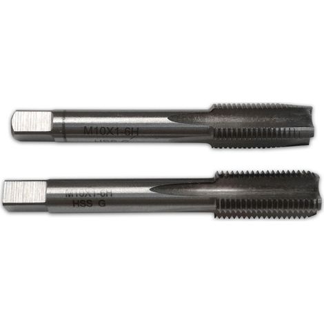 Tarauds fins hss 2 passes - jeu de 2 tarauds de 10 x 100 fin