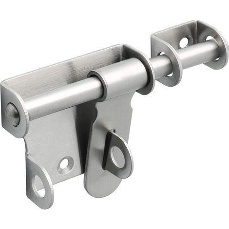 Verrou Porte Interieure Loquet Porte, 12CM Verrou Porte Exterieur Verrou Porte Coulissante, Loquet Porte Interieure en Acier Inoxydable, Brossé (1/5)