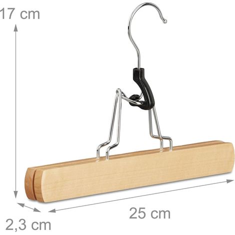 Lot de 12 cintres pince à pantalons (1/4)