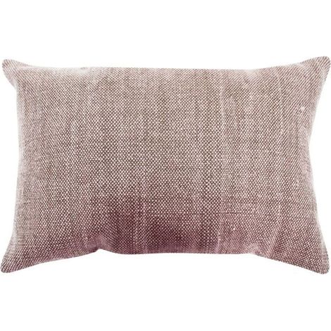 VINTAGE USED - Coussin effet délavé rose nude 60x40 (1/5)