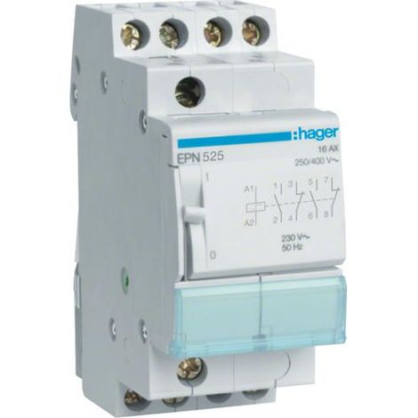 Télérupteur 2O+2F 230V - AUTOMATISMES HAGER EPN525 (1/6)