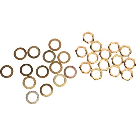 Écrous femelles filetés G3/8, kit de rondelles en métal et fixations pour jack d’instrument, accessoires pour guitare électrique et basse, doré (1/5)