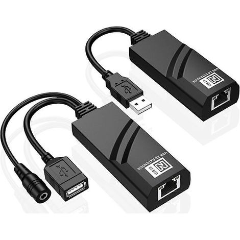 USB 2.0 RJ45-Verlängerungsempfänger mit DC5V/2A (EU)-Netzteil und EU-Stecker (1/5)
