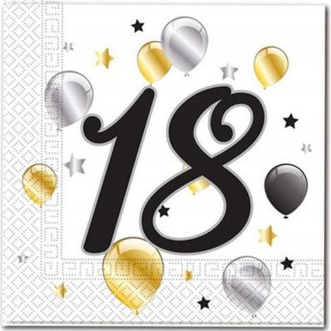 Servilletas de papel con forma de globos, 33x33cm, 20 unidades