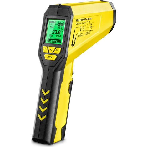 SOVELOR Thermometre Infrarouge Laser TP10 TP10, Pyrometre Pro Multipoints, Garantie 2 ans