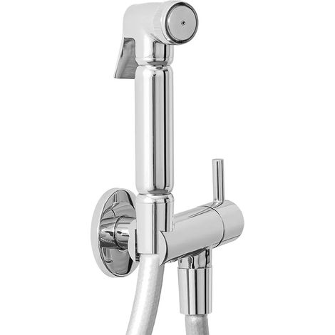 Idroscopino cromato ottone completo di supporto a muro con rubinetto (1/5)