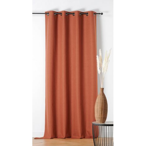 Rideau 100% occultant 135x260cm "Indiana" - 135x260cm - Terre cuite (1/2)