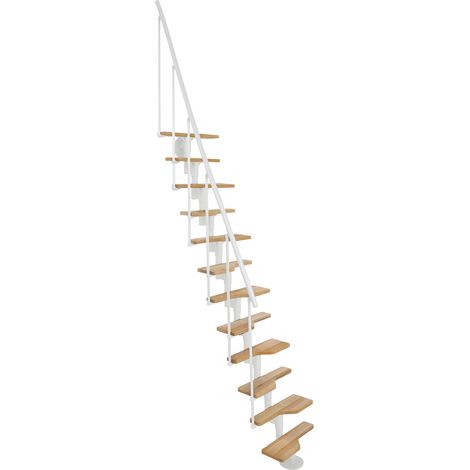 Minka Mittelholmtreppe Vienna 35 - 293,8cm Geschosshöhe Buche Weiß
