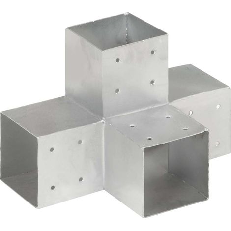 Connecteurs de poteau 4pcs Forme en X Métal galvanisé 101x101mm CFW490680 (1/5)