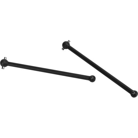 Satz mit 2 107 mm langen hinteren Antriebswellen aus Stahl für ARRMA 1/7 und 1/8 RC-Cars (schwarzes Ersatzteil). (1/5)