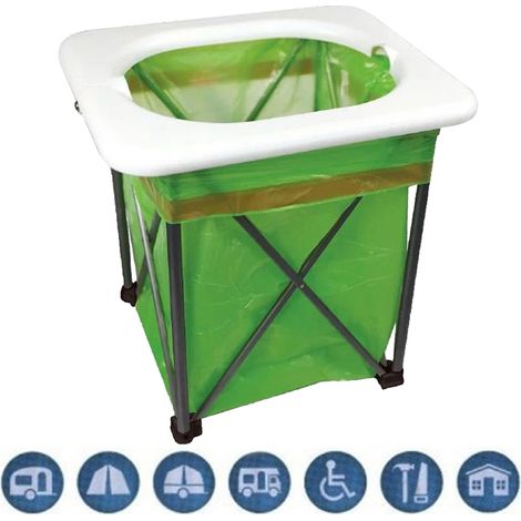 BRS-94 1 Stück Tragbarer, multifunktionaler, faltbarer Notfall-Toilettensitz aus Metall für Reisen im Freien (1/5)