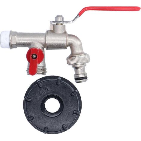 Adaptateur pour conteneur IBC, raccord double, tuyau de vidange en laiton pour réservoir, raccord pour robinet, prise double