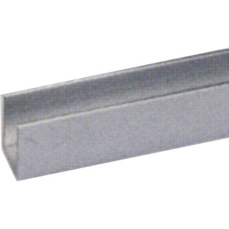PROFILO ALLUMINIO """CANALINO U""" 10X10MM 2MT ARGENTO LUCIDO (1012/93)