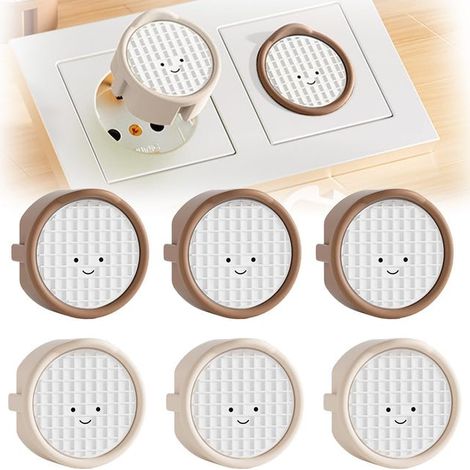 (Smiley) 6 pezzi copripresa, prese tipo F, scatola in silicone, copertura decorativa/copertura antipolvere, copripresa, copertura antipolvere (1/5)