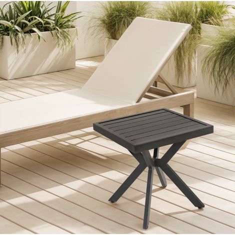 Tisch Beistelltisch kompakt 45 x 45 x 47 cm Aluminium OKMYHOME (1/3)
