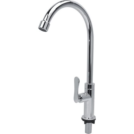 Robinet de cuisine chromé G1/2in, mitigeur d'évier pour salle de bain et cuisine, robinetterie ménagère (1/5)