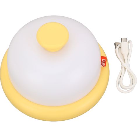 Veilleuse de nuit en forme de cloche, design mignon, éclairage chaud 3000K, luminosité réglable, minuterie 15 min, ABS (1/5)
