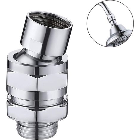 Raccord à rotule pour pommeau de douche pivotant, adaptateur à rotule pivotant, rallonge de bras de douche réglable, composant universel en nickel brossé