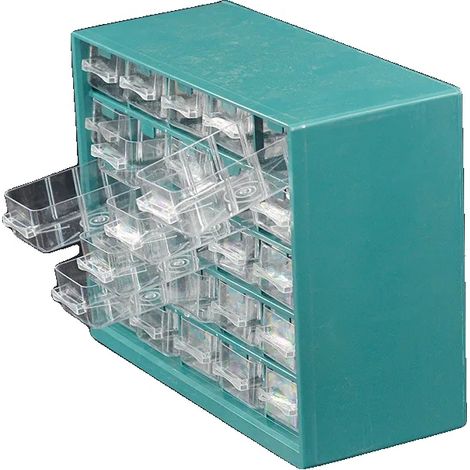 Organizzatore per cassetti, in plastica resistente, 24,5 x 15 x 10 cm, ideale per organizzare piccoli spazi, leggero e portatile, realizzato con materiali atossici. (1/5)