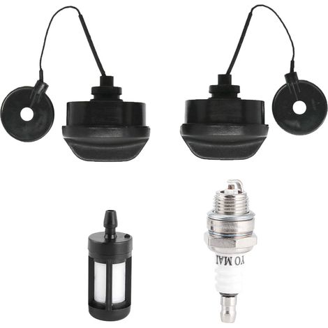 Bouchon De Réservoir De Carburant - 4.7 Cm - Compatible Avec Tondeuses À Gazon Stihl FS38 À FS450 Et Modèles FR FH FC BG BR HL HT KM SP KR - Lot De 2 (1/5)