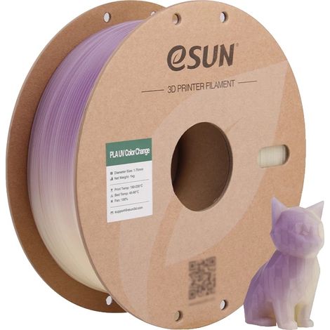 Filamento 3D, fotocromatico, ecologico, viola che cambia colore ai raggi UV (1/2)