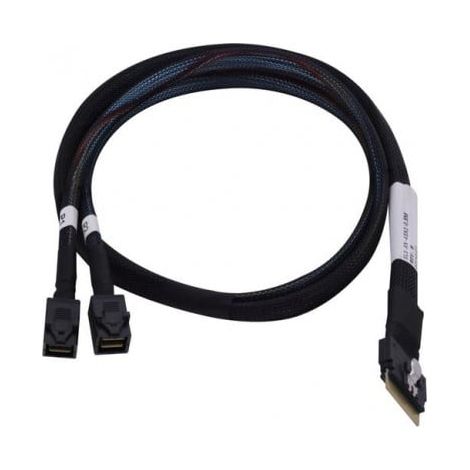 Microchip Technology 2304900-R cavo Serial Attached SCSI [SAS] 0,8 m Nero (ACK-I-SLIMSASX8-2MINISAS - HDX4-0.8M)