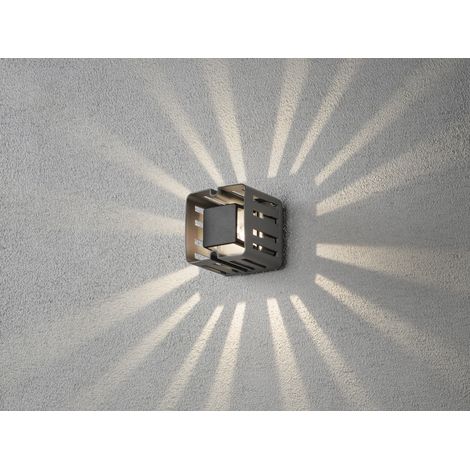 LED Außenwandleuchte PESCARA eckig, Alu anthrazit, 300 Lumen, IP54 (1/5)