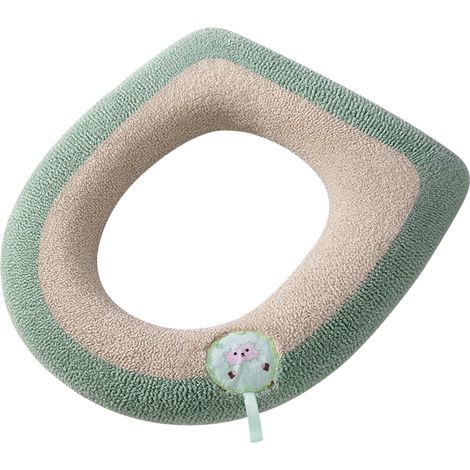 Couvre-Abattant De Toilette En Peluche - Épais - Polyestère - Pour Saison Froide - 1 Pièce (1/5)