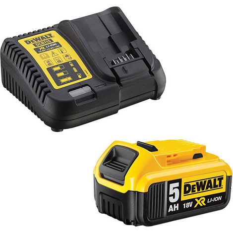 18V XR Li-Ion Energie-Paket (1x 5.0 ah) mit Schnellladegerät - DEWALT DCB184DCB115