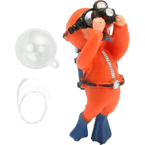 Aquarium plongeur décoration flottant Aquarium petit modèle pour accessoire Orange gras prendre des photos (1/5)