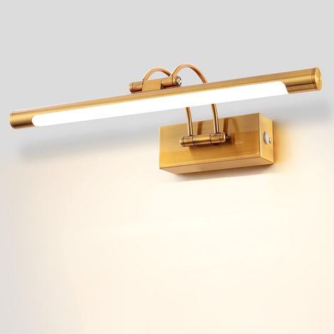 Applique murale 40 cm 9 W à intensité variable pour tableaux et affichages, lampe de miroir de salle de bain LED avec tête de lumière pivotante et interrupteur d'éclairage intérieur, lampe de lecture (1/5)