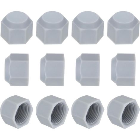 12 pièces Bouchon à bride en plastique 5/8" gris (1/5)