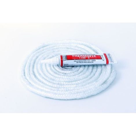 Joint rond tressé ø 7.5 mm - vendu au mètre + colle - Supra