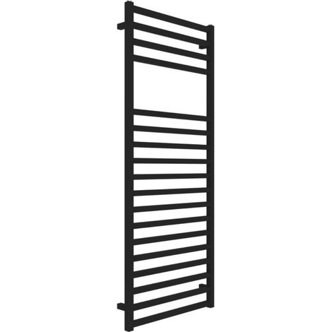 Termoarredo bagno scaldasalviette forma square calorifero termosifone nero opaco finitura- nero - misure h1500xl600xi570 mm - confezione 1