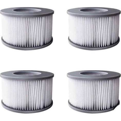 4 pièces Filtre pour spa gonflable, compatible modèles MSPA depuis 2020, surface filtrante 4000 cm2, 90 ailettes (1/5)