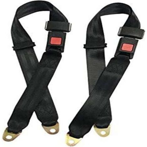 Set mit 2 verstellbaren Rollstuhl-Sicherheitsgurten - Für Go-Karts und Golfwagen