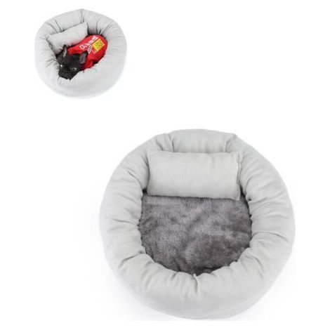 Chat Chien Chenil Net Tarte Aux Œufs Rouge Nid D'animal De Compagnie Cristal Super Doux Hiver Chaud Lit D'animal Intérieur, Gris S (1/5)