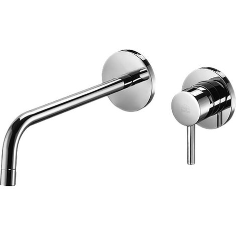 Miscelatore lavabo ad incasso con bocca l. 248 mm Paffoni serie Light LIG106CR70 Cromato - Ottone