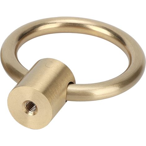 Deux poignées vintage en laiton pour boîte à bijoux, anneaux de tirage pour meubles, portes de placards de cuisine ou d'armoires. (1/5)