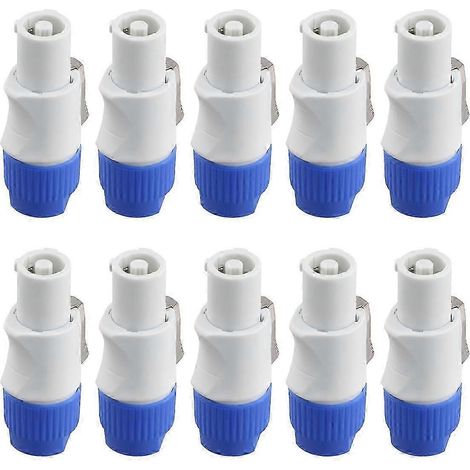 (Sortie) 10 connecteurs mâles Powercon à 3 broches pour entrée de signal de projecteur de scène. (1/5)