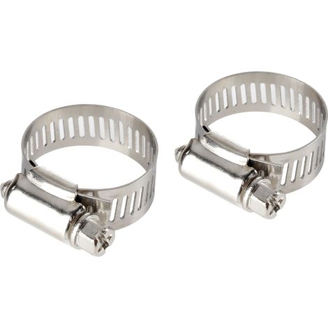 Fascette stringitubo in acciaio inox - set 2 pz - ↔ 12 mm - Ø 13-23 mm (1/2)