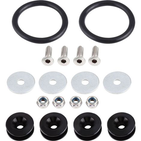 Unterlegscheiben-Set für Stoßstangen und Motorraumverkleidungen aus Aluminiumlegierung für Pkw, Schnellverschlussbefestigung für Stoßstange vorne/hinten, Kofferraumdeckel.