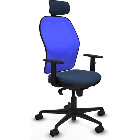 Sedia Ufficio con Poggiatesta Piqueras y Crespo 1D036N2 Blu Marino (1/5)