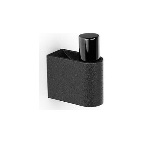 Patère Casey - talla 63x50x21mm. Titane noir poli