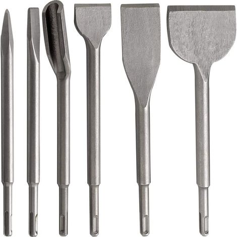 Lot de 6 ciseaux à bois pour la dépose de carrelage en béton, sol et mur (1/5)