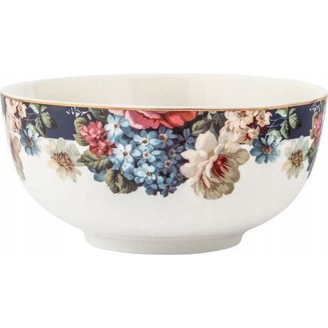 Saladier en porcelaine blanche à fleurs, 14 cm, 600 ml, 1 pièce, Rose