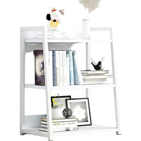 IOTXY Scaffale Bianco Libri 3 Ripiani Libreria 50x30x69 cm (1/4)